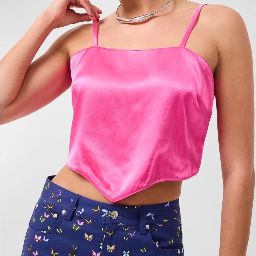 Sincerely Jules Satin Cami Crop Top